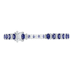 14K Gold Semi Mount Bracelet Setting Oval OV 6x4mm Diamond Accent DHJ
