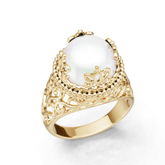 18K Gold Semi Mount Ring Setting Round Ro 11x11mm Syz Jewelry