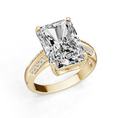 Platinum Semi Mount Ring Setting Emerald Em 14x10mm Diamond Accent Syz Jewelry