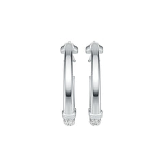 Platinum Semi Mount Earrings Setting Oval OV 7X5mm DHJ
