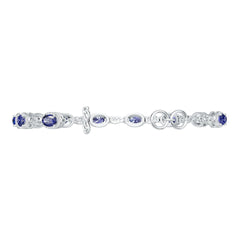Sterling Silver Semi Mount Bracelet Setting Oval OV 6x4mm DHJ