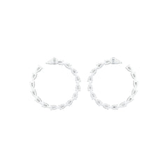 10K Gold Semi Mount Earrings Setting Pear PE 5X3mm Open Circle Hoop DHJ