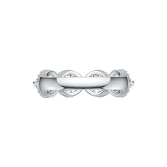 Sterling Silver Semi Mount Ring Setting Oval OV 4X3mm with White Topaz DHJ
