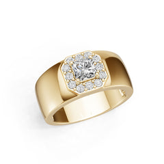 14K Gold Semi Mount Ring Setting Round Ro 5x5mm Diamond Accent Syz Jewelry