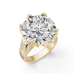 14K Gold Semi Mount Ring Setting Round Ro 1x1mm Diamond Accent Syz Jewelry