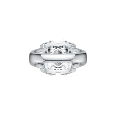 Sterling Silver Semi Mount Ring Setting Oval OV 8X6mm Split Shank DHJ