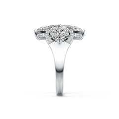 10K Gold Semi Mount Ring Setting Marquise MQ 6X3mm Moissanite Accent DHJ