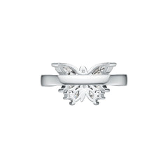 10K Gold Semi Mount Ring Setting Marquise MQ 8X4mm 6X3mm 5X2.5mm Butterfly Theme Moissanite Accent DHJ