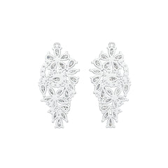 Sterling Silver Semi Mount Earrings Setting Pear PE 5X3mm MQ 5X2mm DHJ