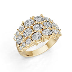 14K Gold Semi Mount Ring Setting Oval Ov 5x4mm Diamond Accent Syz Jewelry