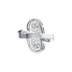 Sterling Silver Semi Mount Ring Setting Pear PE 8X6mm Bypass DHJ