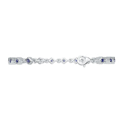 Sterling Silver Semi Mount Bracelet Setting Round RD 2x2mm DHJ