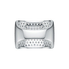 14K Gold Ring with or Moissanite Pave Cluster Dome Statement Ring Diamond Accent DHJ