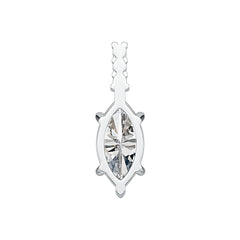 Sterling Silver Semi Mount Pendant Setting Marquise MQ 12X6mm DHJ
