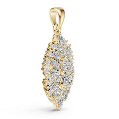 18K Gold Semi Mount Pendant Setting Pear Pe 4x3mm Diamond Accent Syz Jewelry
