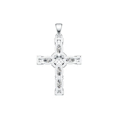 Platinum Semi Mount Pendant Setting Oval OV 6X4mm Diamond Accent DHJ