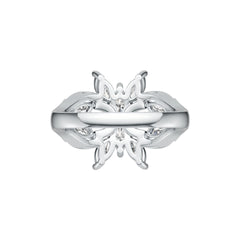 Sterling Silver Semi Mount Ring Setting Marquise MQ 6X3mm DHJ