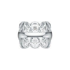 14K Gold Semi Mount Ring Setting Round RD 4x4mm Diamond Accent DHJ