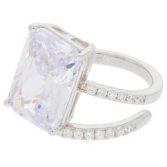 14K Gold Semi Mount Ring Setting Emerald OCT 15X10mm Bypass Diamond Accent Syzjewelry