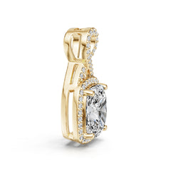 Sterling Silver Semi Mount Pendant Setting Cushion CU 9X7mm Syzjewelry