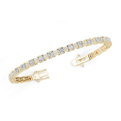 18K Gold Semi Mount Bracelet Setting Round Ro 4x3mm Diamond Accent Syz Jewelry