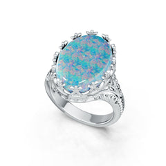 Platinum Semi Mount Ring Setting Round Ro 18x13mm Syz Jewelry