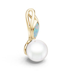 18K Gold Semi Mount Pendant Setting Round Ro 9x95mm Syz Jewelry