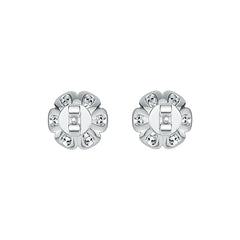 Sterling Silver Semi Mount Earrings Setting Round RD 8x8mm DHJ