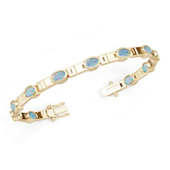 10K Gold Semi Mount Bracelet Setting Round Ro 5x4mm Syz Jewelry