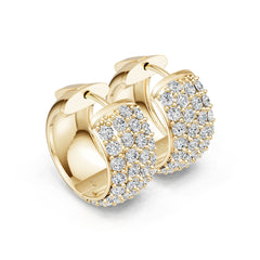 10K Gold Semi Mount Earrings Setting Round Ro 2x2mm Moissanite Accent Syz Jewelry