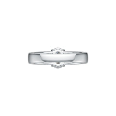 Platinum Semi Mount Ring Setting Oval OV 8X6mm Infinity Shank Diamond Accent DHJ