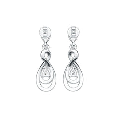 Sterling Silver Semi Mount Earrings Setting Pear PE 4X3mm Infinity Teardrop DHJ