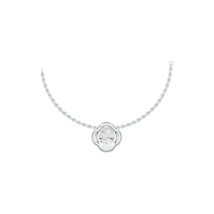 Platinum Semi Mount Pendant Setting Round RD 8x8mm Diamond Accent DHJ