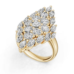 10K Gold Semi Mount Ring Setting Round Ro 8x8mm Moissanite Accent Syz Jewelry