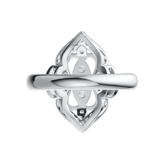 18K Gold Ring with or Moissanite Vintage-Inspired Diamond Accent DHJ