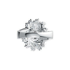 14K Gold Semi Mount Ring Setting Oval OV 7X5mm OV 5X3mm Diamond Accent DHJ