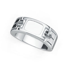 Platinum Semi Mount Ring Setting Round Ro 6x6mm Syz Jewelry