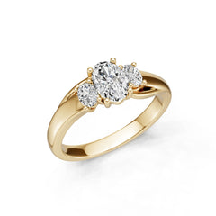 10K Gold Semi Mount Ring Setting Round Ro 5x5mm Moissanite Accent Syz Jewelry