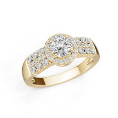 Platinum Semi Mount Ring Setting Round Ro 6x6mm Diamond Accent Syz Jewelry