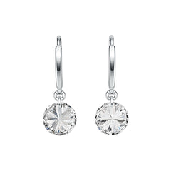18K Gold Semi Mount Earrings Setting Round RD 8x8mm DHJ