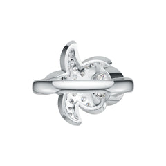 Sterling Silver Semi Mount Ring Setting Round RD 8x8mm with White Topaz DHJ