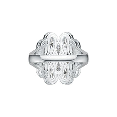 18K Gold Semi Mount Ring Setting Oval OV 6X4mm Diamond Accent DHJ