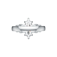 Sterling Silver Semi Mount Ring Setting Marquise MQ 14X7mm BG 5X4mm BG 4X3 DHJ
