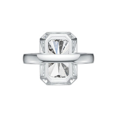 Sterling Silver Semi Mount Ring Setting Emerald OCT 16X10mm Halo DHJ