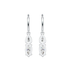 Sterling Silver Semi Mount Earrings Setting Marquise MQ 10X5mm PE 5X3mm DHJ