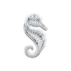 18K Gold Pendant Seahorse Theme with or Moissanite Diamond Accent DHJ