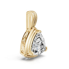 Sterling Silver Semi Mount Pendant Setting Trillion TR 12X12mm Syzjewelry