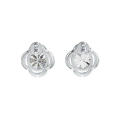 Sterling Silver Semi Mount Earrings Setting Round RD 8x8mm DHJ