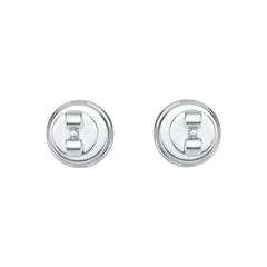 Sterling Silver Semi Mount Earrings Setting Round RD 4x4mm Halo DHJ