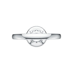 14K Gold Semi Mount Ring Setting Round RD 6.5x6.5mm Hidden Halo Engagement Ring for 1 Carat Diamond Diamond Accent DHJ